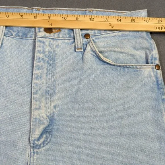 Wrangler Jeans Men's 33x34 Fits 32x33 Blue 936GBH Cowboy Cut Slim Denim Western - Picture 7 of 11